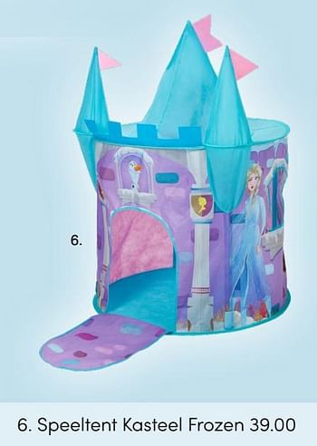 Aanbiedingen Speeltent kasteel frozen - Disney  Frozen - Geldig van 15/11/2020 tot 05/12/2020 bij Baby & Tiener Megastore