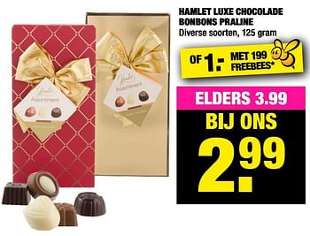 Aanbiedingen Hamlet luxe chocolade bonbons praline - Hamlet - Geldig van 16/11/2020 tot 29/11/2020 bij Big Bazar