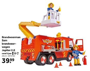 Aanbiedingen Brandweerman sam brandweerwagen jupiter 2.0 - Simba - Geldig van 26/09/2020 tot 06/12/2020 bij Intertoys