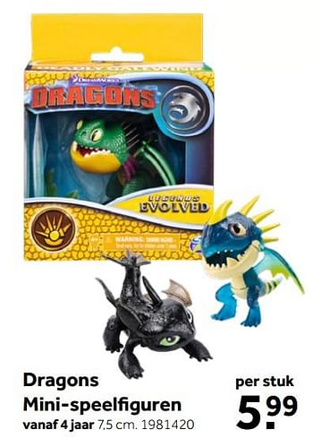 Aanbiedingen Dragons mini-speelfiguren - Dragons - Geldig van 26/09/2020 tot 06/12/2020 bij Intertoys