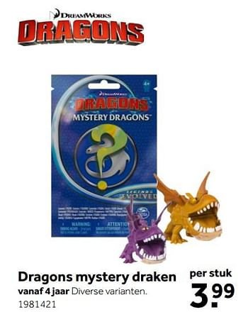 Aanbiedingen Dragons mystery draken - Dragons - Geldig van 26/09/2020 tot 06/12/2020 bij Intertoys