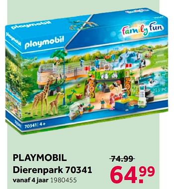 Aanbiedingen Playmobil dierenpark 70341 - Playmobil - Geldig van 26/09/2020 tot 06/12/2020 bij Intertoys