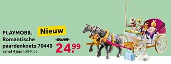 Aanbiedingen Playmobil romantische paardenkoets 70449 - Playmobil - Geldig van 26/09/2020 tot 06/12/2020 bij Intertoys
