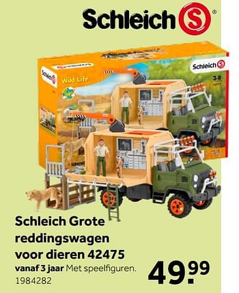 Aanbiedingen Schleich grote reddingswagen voor dieren 42475 - Schleich - Geldig van 26/09/2020 tot 06/12/2020 bij Intertoys