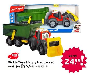 Aanbiedingen Dickie toys happy tractor set - Dickie - Geldig van 26/09/2020 tot 06/12/2020 bij Intertoys