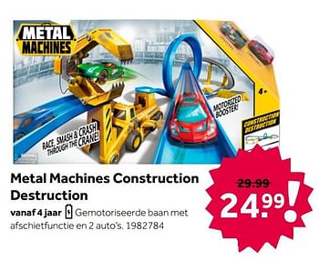 Aanbiedingen Metal machines construction destruction - Zuru - Geldig van 26/09/2020 tot 06/12/2020 bij Intertoys