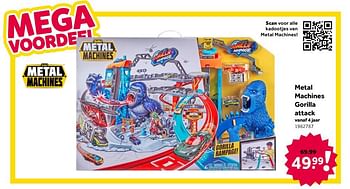 Aanbiedingen Metal machines gorilla attack - Zuru - Geldig van 26/09/2020 tot 06/12/2020 bij Intertoys