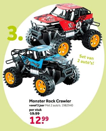 Aanbiedingen Monster rock crawler - Huismerk - Intertoys - Geldig van 26/09/2020 tot 06/12/2020 bij Intertoys