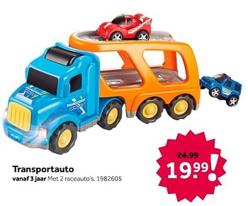 Aanbiedingen Transportauto - Huismerk - Intertoys - Geldig van 26/09/2020 tot 06/12/2020 bij Intertoys