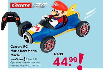 Aanbiedingen Carrera rc mario kart mario mach 8 - Carrera - Geldig van 26/09/2020 tot 06/12/2020 bij Intertoys