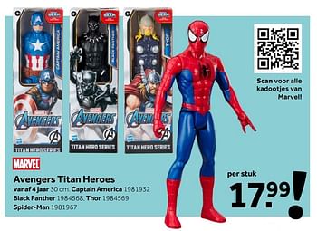 Aanbiedingen Avengers titan heroes captain america - Marvel - Geldig van 26/09/2020 tot 06/12/2020 bij Intertoys