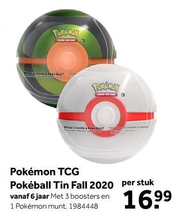 Aanbiedingen Pokémon tcg pokéball tin fall 2020 - Pokemon - Geldig van 26/09/2020 tot 06/12/2020 bij Intertoys