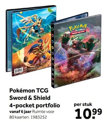 Aanbiedingen Pokémon tcg sword + shield 4-pocket portfolio - Pokemon - Geldig van 26/09/2020 tot 06/12/2020 bij Intertoys