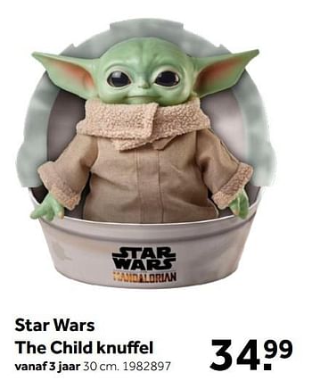 Aanbiedingen Star wars the child knuffel - Star Wars - Geldig van 26/09/2020 tot 06/12/2020 bij Intertoys