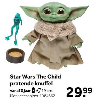 Aanbiedingen Star wars the child pratende knuffel - Star Wars - Geldig van 26/09/2020 tot 06/12/2020 bij Intertoys