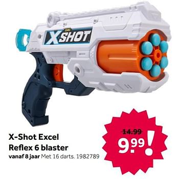 Aanbiedingen X-shot excel reflex 6 blaster - X-Shot - Geldig van 26/09/2020 tot 06/12/2020 bij Intertoys