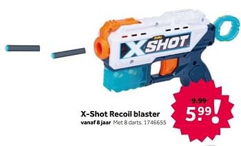 Aanbiedingen X-shot recoil blaster - X-Shot - Geldig van 26/09/2020 tot 06/12/2020 bij Intertoys