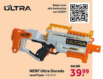 Aanbiedingen Nerf ultra dorado - Nerf - Geldig van 26/09/2020 tot 06/12/2020 bij Intertoys