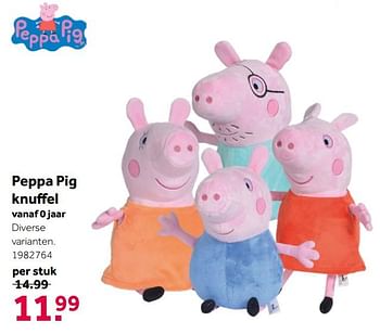 Aanbiedingen Peppa pig knuffel - Peppa  Pig - Geldig van 26/09/2020 tot 06/12/2020 bij Intertoys