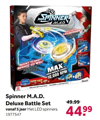 Aanbiedingen Spinner m.a.d. deluxe battle set - Spinner - Geldig van 26/09/2020 tot 06/12/2020 bij Intertoys