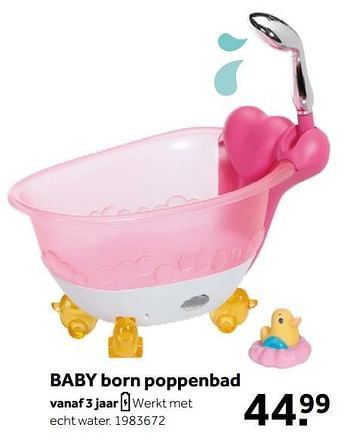 Aanbiedingen Baby born poppenbad - Baby Born - Geldig van 26/09/2020 tot 06/12/2020 bij Intertoys