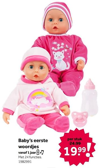 Aanbiedingen Baby`s eerste woordjes - Huismerk - Intertoys - Geldig van 26/09/2020 tot 06/12/2020 bij Intertoys