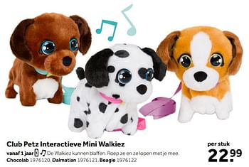 Aanbiedingen Club petz interactieve mini walkiez chocolab - IMC Toys - Geldig van 26/09/2020 tot 06/12/2020 bij Intertoys