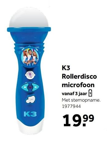 Aanbiedingen K3 rollerdisco microfoon - K3 - Geldig van 26/09/2020 tot 06/12/2020 bij Intertoys