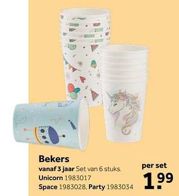 Aanbiedingen Bekers - Huismerk - Intertoys - Geldig van 26/09/2020 tot 06/12/2020 bij Intertoys