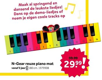 Aanbiedingen N-gear reuze piano mat - N-Gear - Geldig van 26/09/2020 tot 06/12/2020 bij Intertoys