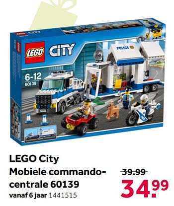 Aanbiedingen Lego city mobiele commandocentrale 60139 - Lego - Geldig van 26/09/2020 tot 06/12/2020 bij Intertoys