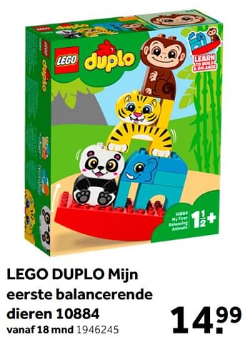 Aanbiedingen Lego duplo mijn eerste balancerende dieren 10884 - Lego - Geldig van 26/09/2020 tot 06/12/2020 bij Intertoys