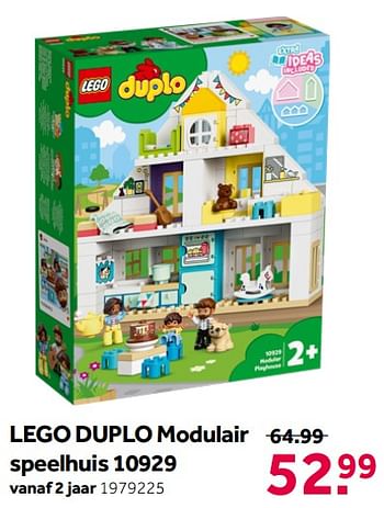 Aanbiedingen Lego duplo modulair speelhuis 10929 - Lego - Geldig van 26/09/2020 tot 06/12/2020 bij Intertoys