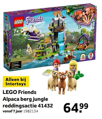 Aanbiedingen Lego friends alpaca berg jungle reddingsactie 41432 - Lego - Geldig van 26/09/2020 tot 06/12/2020 bij Intertoys