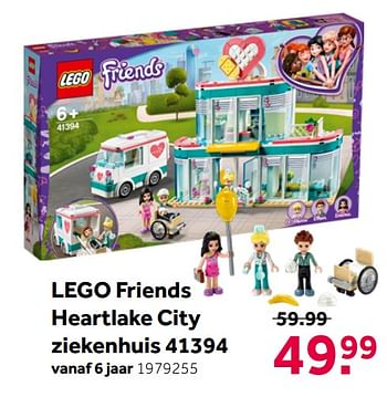 Aanbiedingen Lego friends heartlake city ziekenhuis 41394 - Lego - Geldig van 26/09/2020 tot 06/12/2020 bij Intertoys