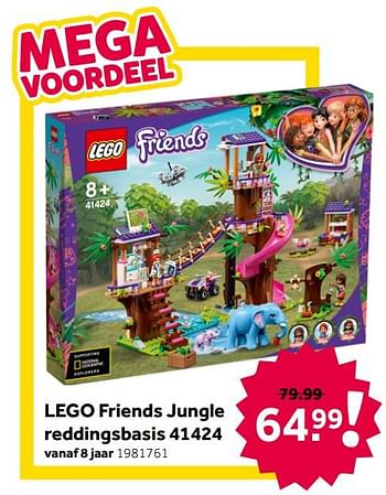 Aanbiedingen Lego friends jungle reddingsbasis 41424 - Lego - Geldig van 26/09/2020 tot 06/12/2020 bij Intertoys