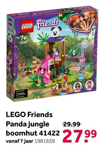 Aanbiedingen Lego friends panda jungle boomhut 41422 - Lego - Geldig van 26/09/2020 tot 06/12/2020 bij Intertoys