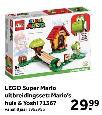 Aanbiedingen Lego super mario uitbreidingsset: mario`s huis + yoshi 71367 - Lego - Geldig van 26/09/2020 tot 06/12/2020 bij Intertoys