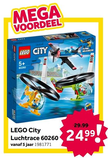 Aanbiedingen Lego city luchtrace 60260 - Lego - Geldig van 26/09/2020 tot 06/12/2020 bij Intertoys