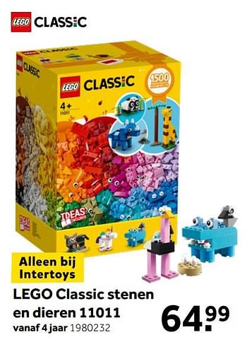 Aanbiedingen Lego classic stenen en dieren 11011 - Lego - Geldig van 26/09/2020 tot 06/12/2020 bij Intertoys