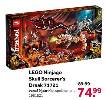 Aanbiedingen Lego ninjago skull sorcerer`s draak 71721 - Lego - Geldig van 26/09/2020 tot 06/12/2020 bij Intertoys