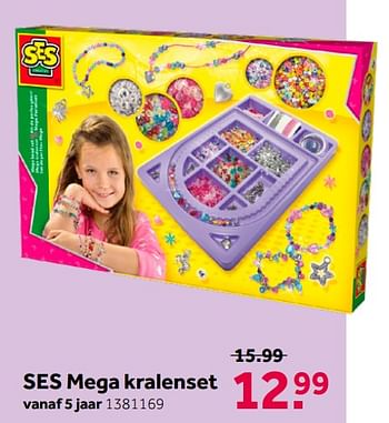 Aanbiedingen Ses mega kralenset - SES - Geldig van 26/09/2020 tot 06/12/2020 bij Intertoys