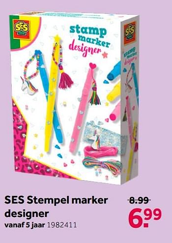 Aanbiedingen Ses stempel marker designer - SES - Geldig van 26/09/2020 tot 06/12/2020 bij Intertoys