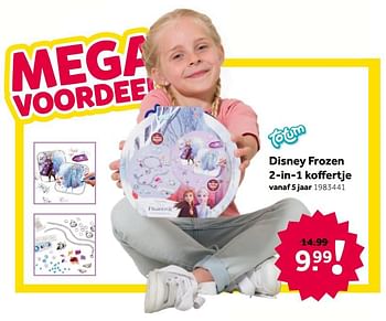 Aanbiedingen Disney frozen 2-in-1 koffertje - Totum - Geldig van 26/09/2020 tot 06/12/2020 bij Intertoys