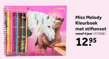 Aanbiedingen Miss melody kleurboek met stiftenset - Miss Melody - Geldig van 26/09/2020 tot 06/12/2020 bij Intertoys