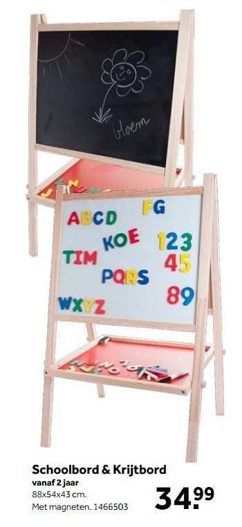 Aanbiedingen Schoolbord + krijtbord - Huismerk - Intertoys - Geldig van 26/09/2020 tot 06/12/2020 bij Intertoys