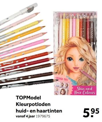 Aanbiedingen Topmodel kleurpotloden huid- en haartinten - Top Model - Geldig van 26/09/2020 tot 06/12/2020 bij Intertoys