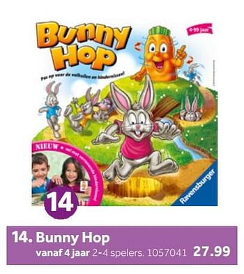 Aanbiedingen Bunny hop - Ravensburger - Geldig van 26/09/2020 tot 06/12/2020 bij Intertoys