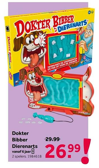 Aanbiedingen Dokter bibber dierenarts - Hasbro - Geldig van 26/09/2020 tot 06/12/2020 bij Intertoys