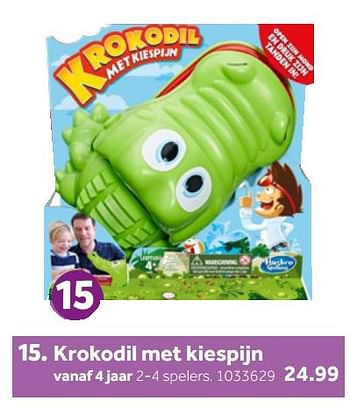 Aanbiedingen Krokodil met kiespijn - Hasbro - Geldig van 26/09/2020 tot 06/12/2020 bij Intertoys